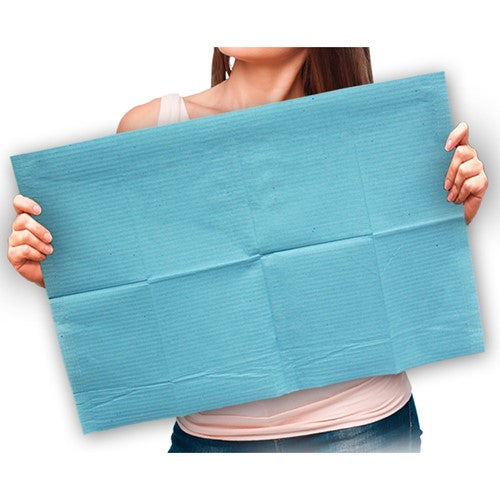 Adenna® Patient Bibs, Lap Cloths, 2 layers of paper + 1 layer of poly film