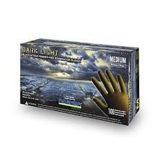 DARK LIGHT  Black Nitrile Powder Free Exam Gloves (100 ct)