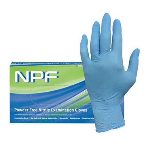 ProWorks NPF Blue Powder Free Nitrile Examination Gloves