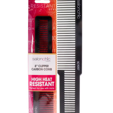 SALONCHIC 8" Clipper Carbon Comb High Heat Resistant  1pc