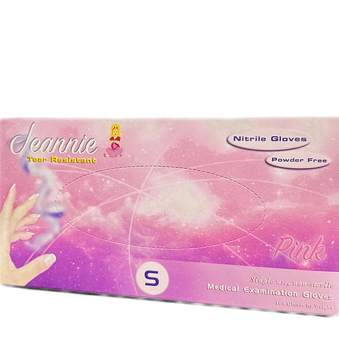 Jeannie Pink Nitrile Powder Free Small Gloves P710